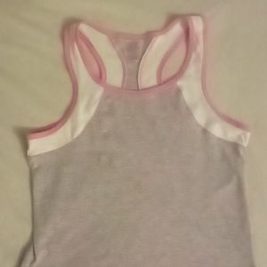 Gray and pink girl's tank top So size 10